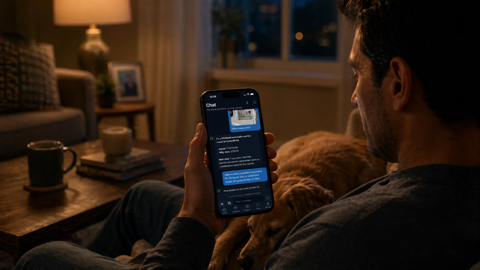 Asking Heart Of The House AI a question about the current home